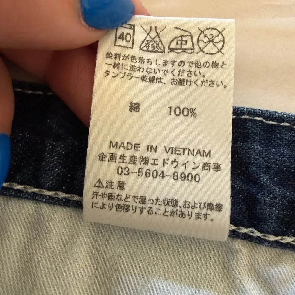 Vintage LEE Edwin Denim Japan Retro Utility Apron Wrap Skirt One Size
